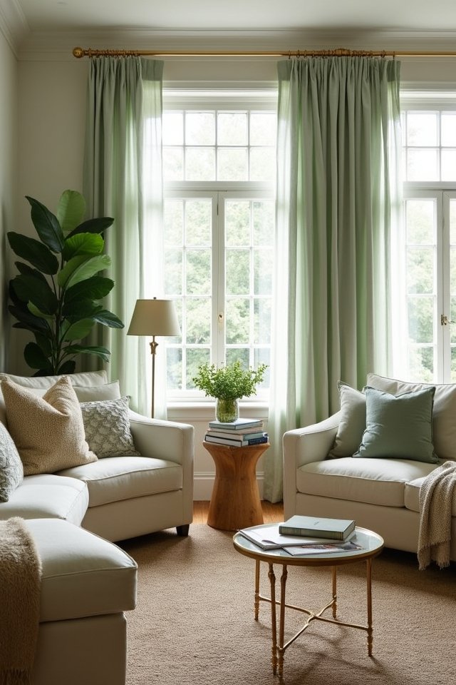 sage green curtains transform spaces