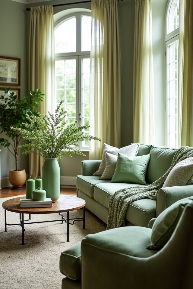 sage green decorative accessories