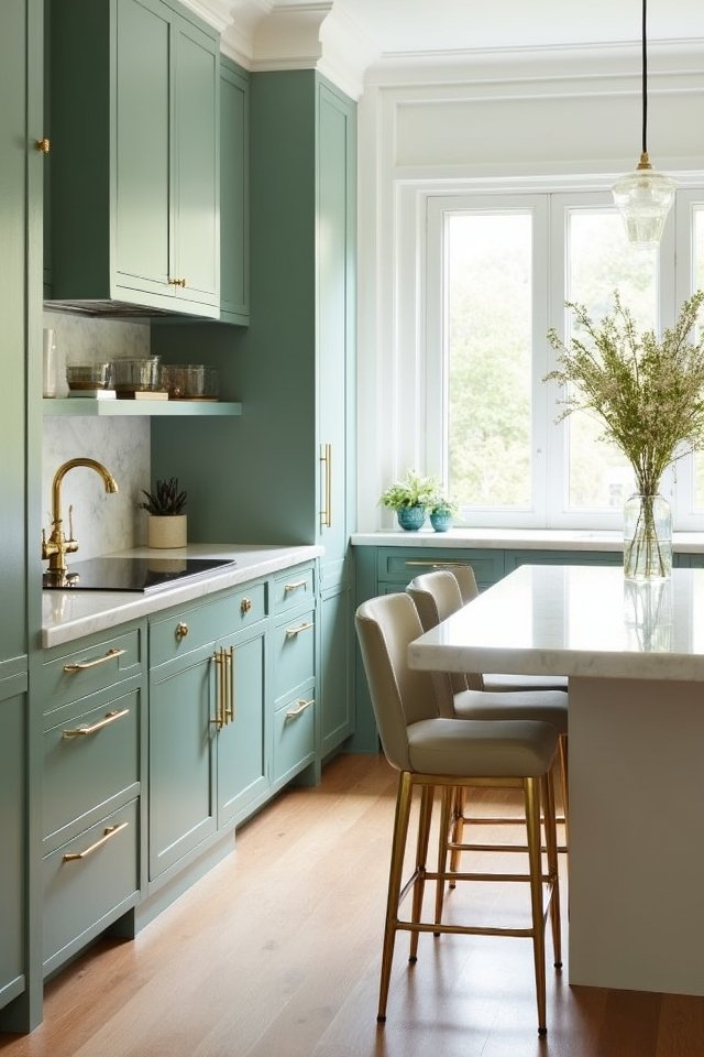 sage green elegance with gold