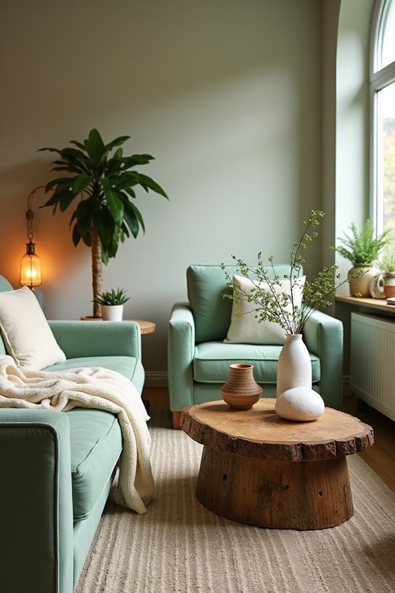 sage green furniture transformation