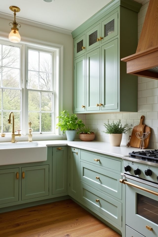 sage green kitchen elegance