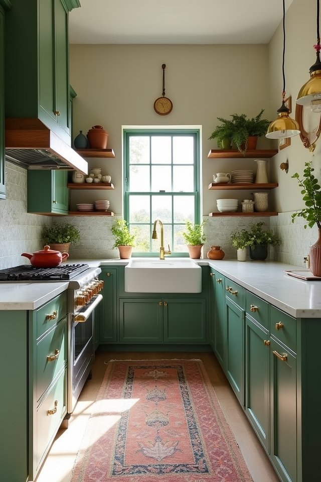 sage green kitchen workspace elegance