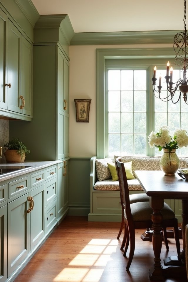 sage green marble elegance