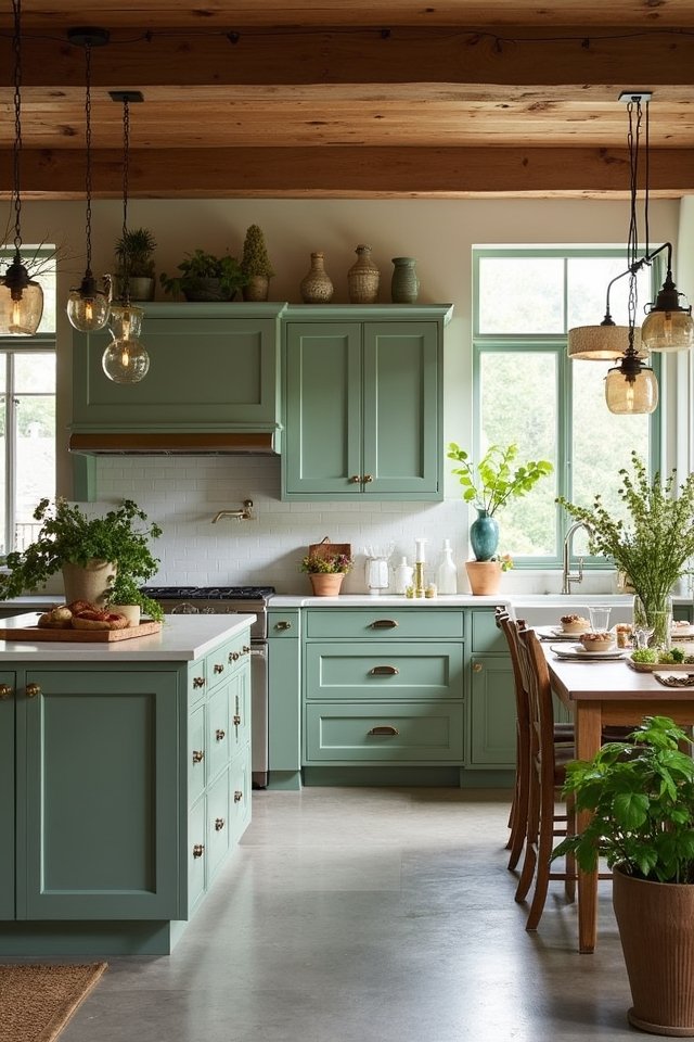 sage green open concept charm