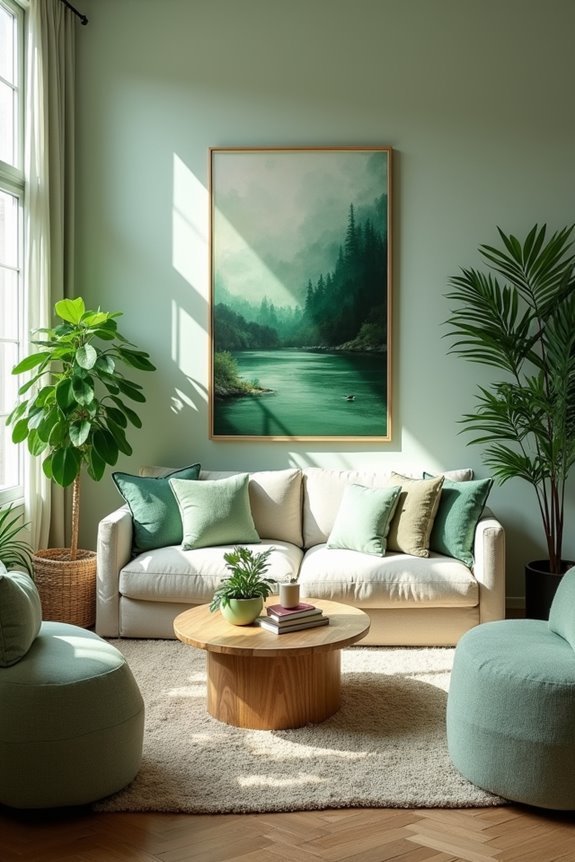 sage green wall art