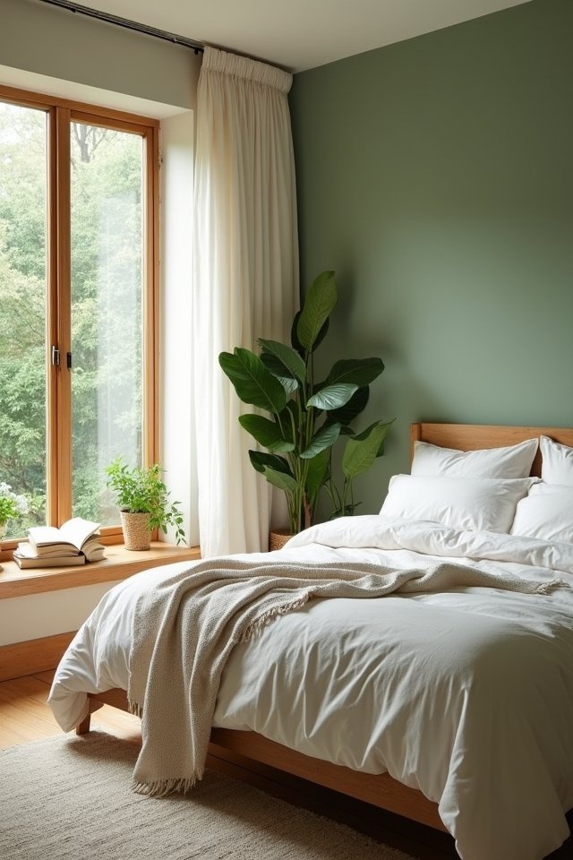 sage tranquility in bedroom