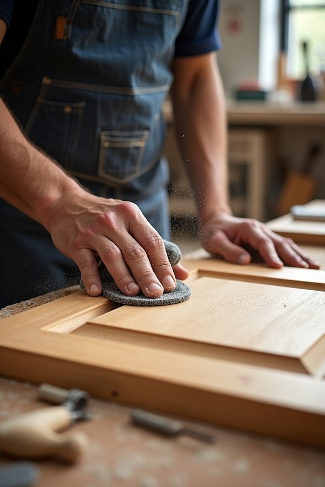 sanding for smooth finish