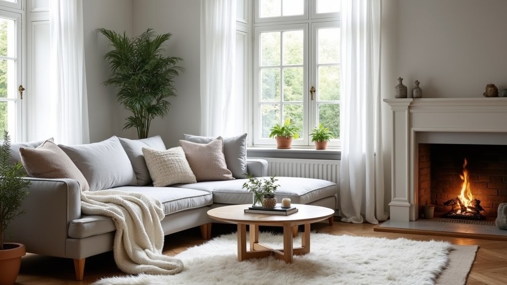 scandinavian cozy living rooms