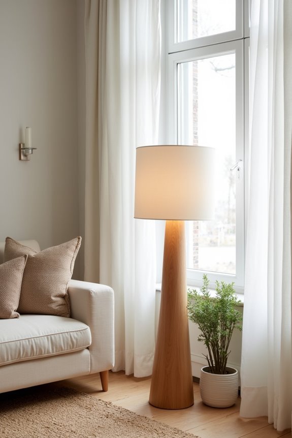 scandinavian minimalist pedestal lamp