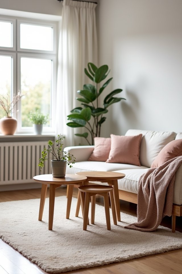 scandinavian nesting tables elegance
