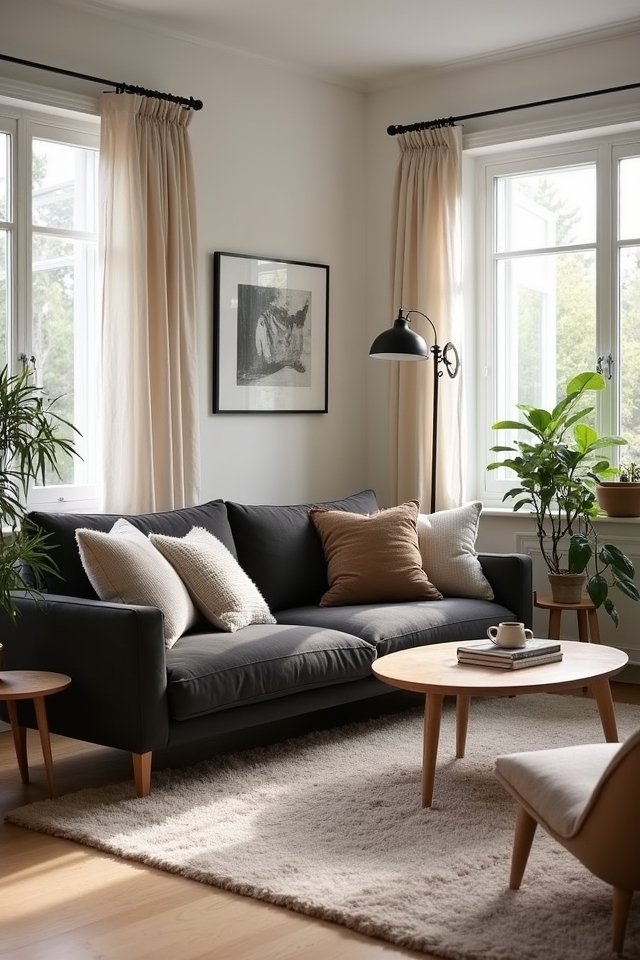 scandinavian style living room