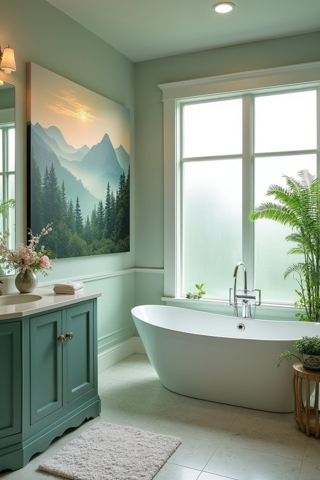 scenic landscape bathroom prints