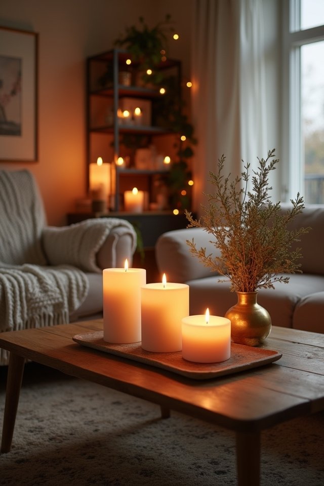 scented candles create ambiance