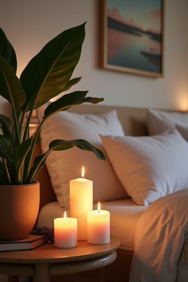 scented candles create ambiance