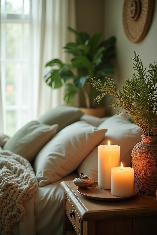 scented candles create tranquility