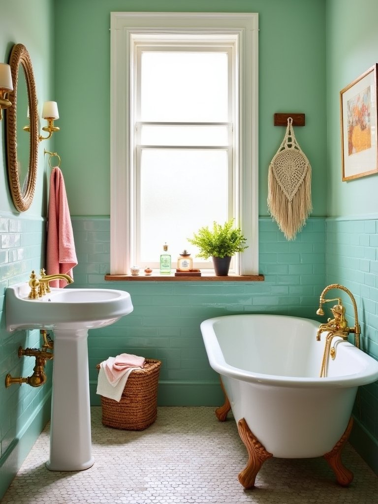 seafoam green bathroom retreat