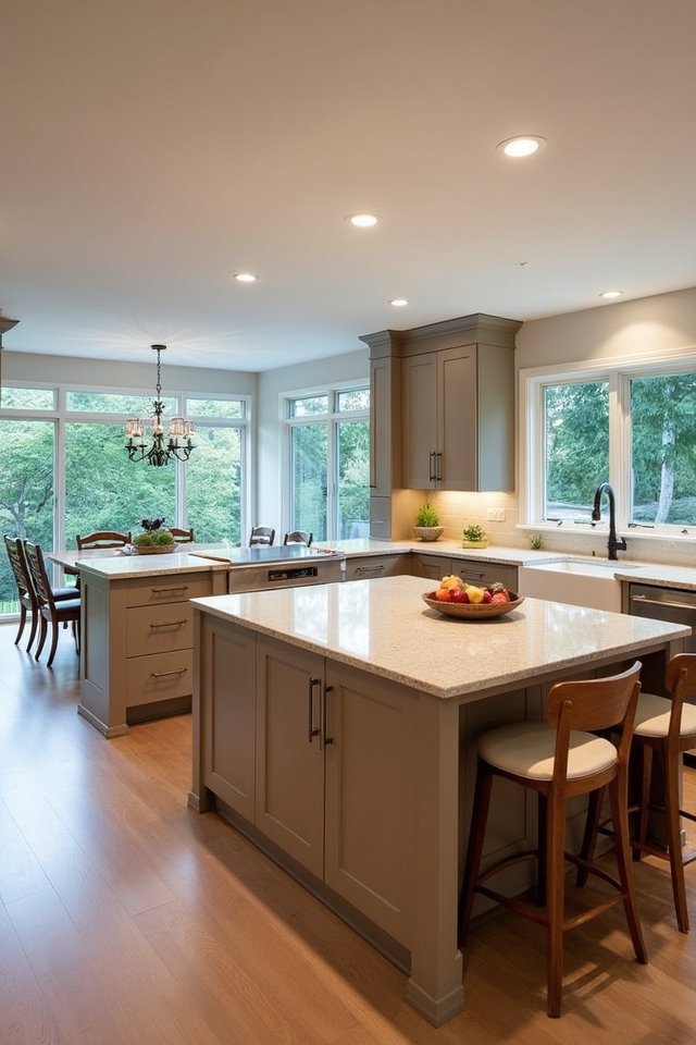 seamless kitchen and dining