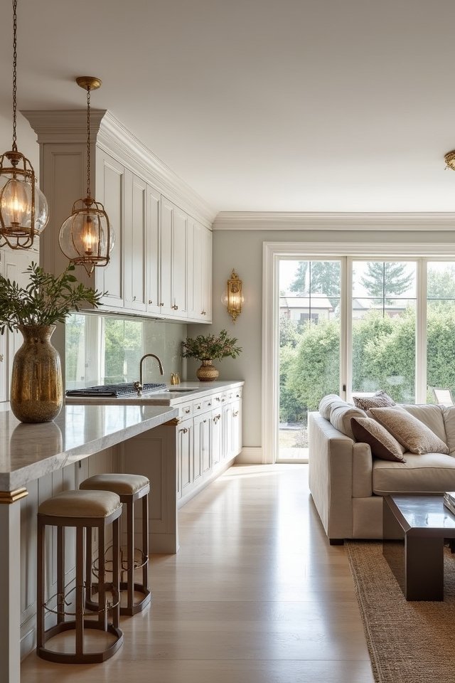 seamless kitchen living integration