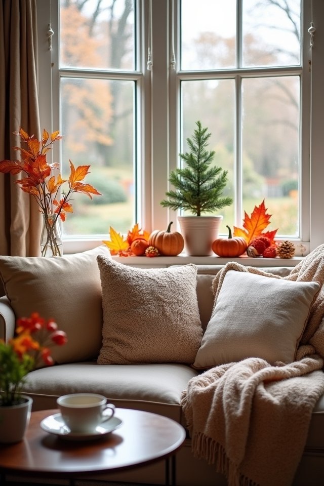 seasonal bay window decor
