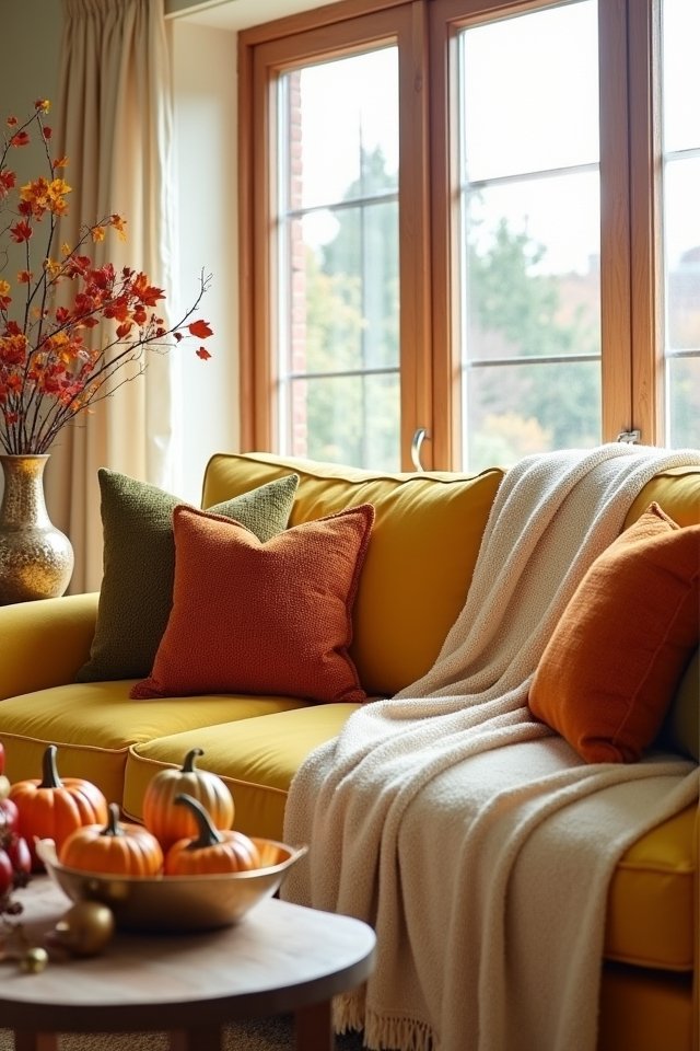 seasonal couch decor transformation