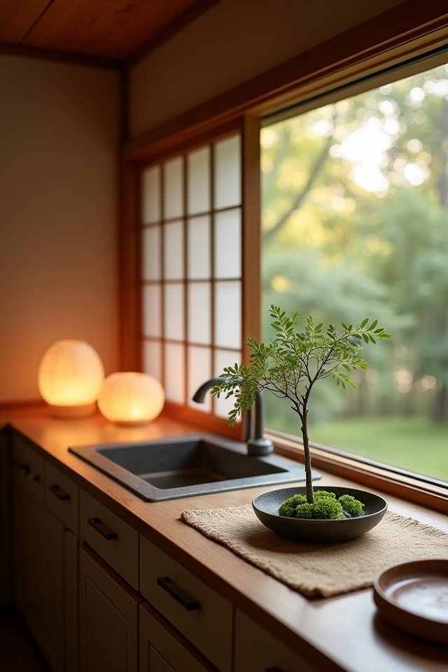 serene ambient kitchen lighting