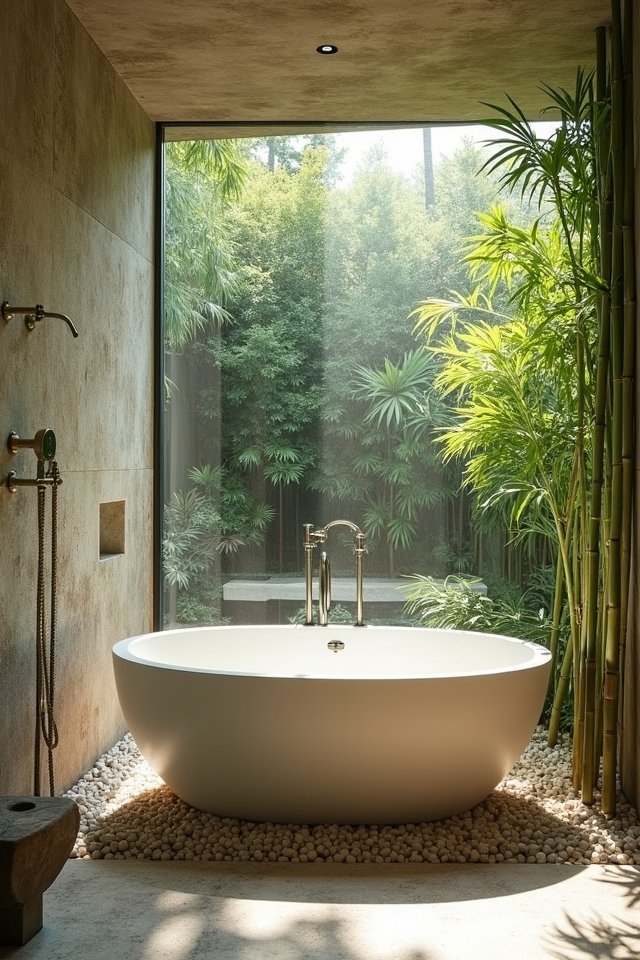 serene bathroom nature retreat