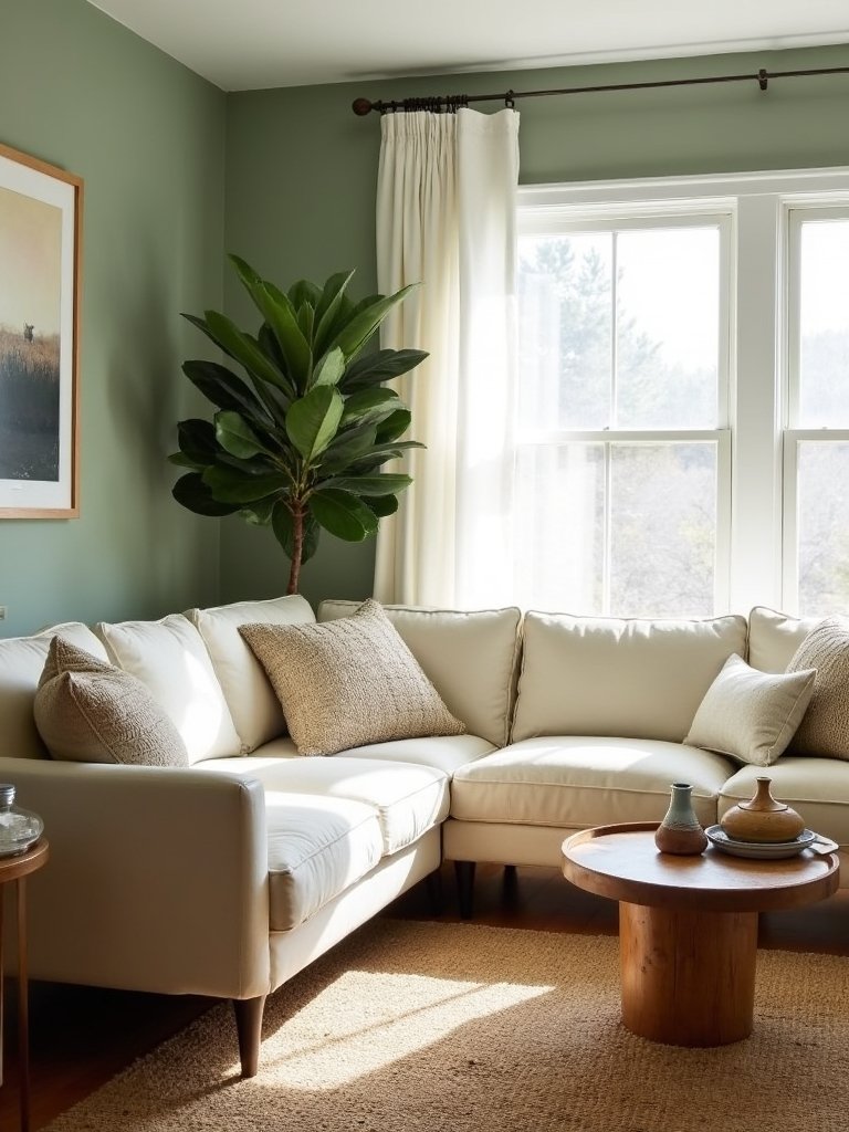 serene greens creamy beiges