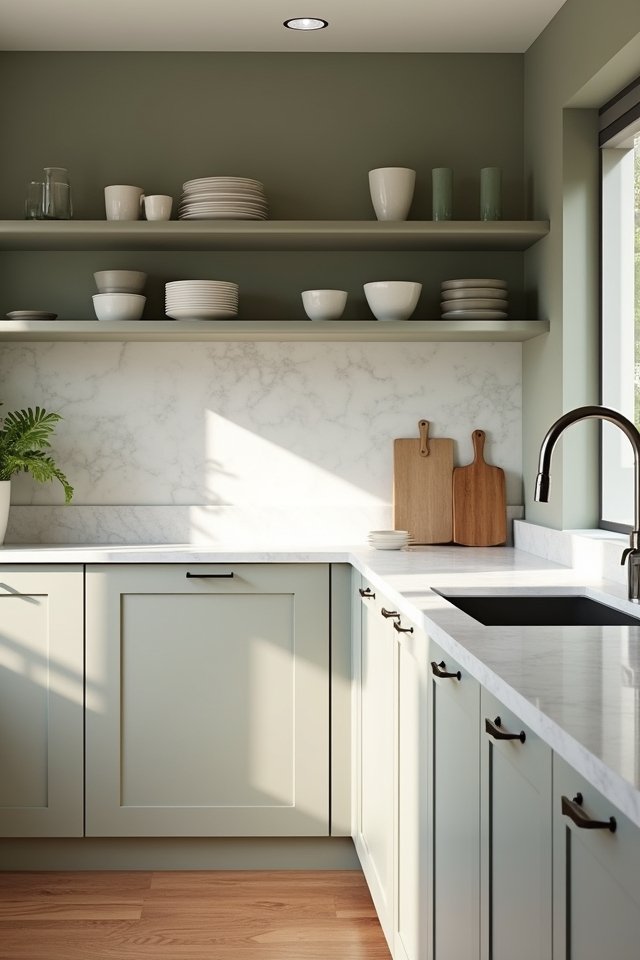 serene greige kitchen retreat
