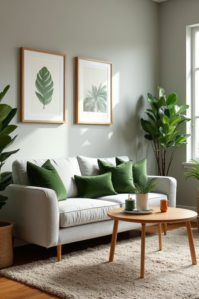 serene grey and green oasis