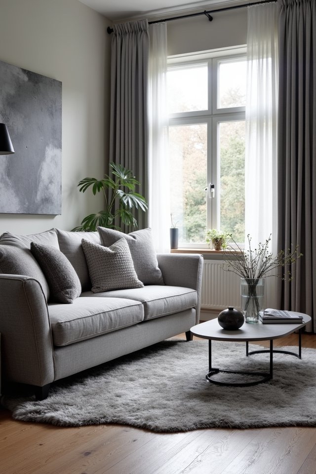 serene grey living room elegance