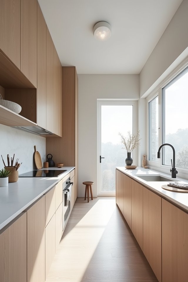 serene japandi kitchen design