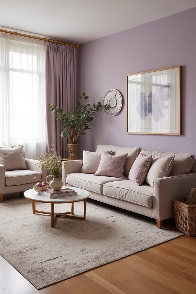 serene lavender living room escape