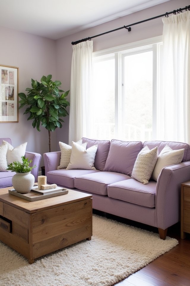 serene lavender living space