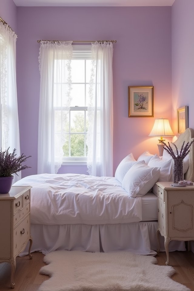 serene lavender wall retreat