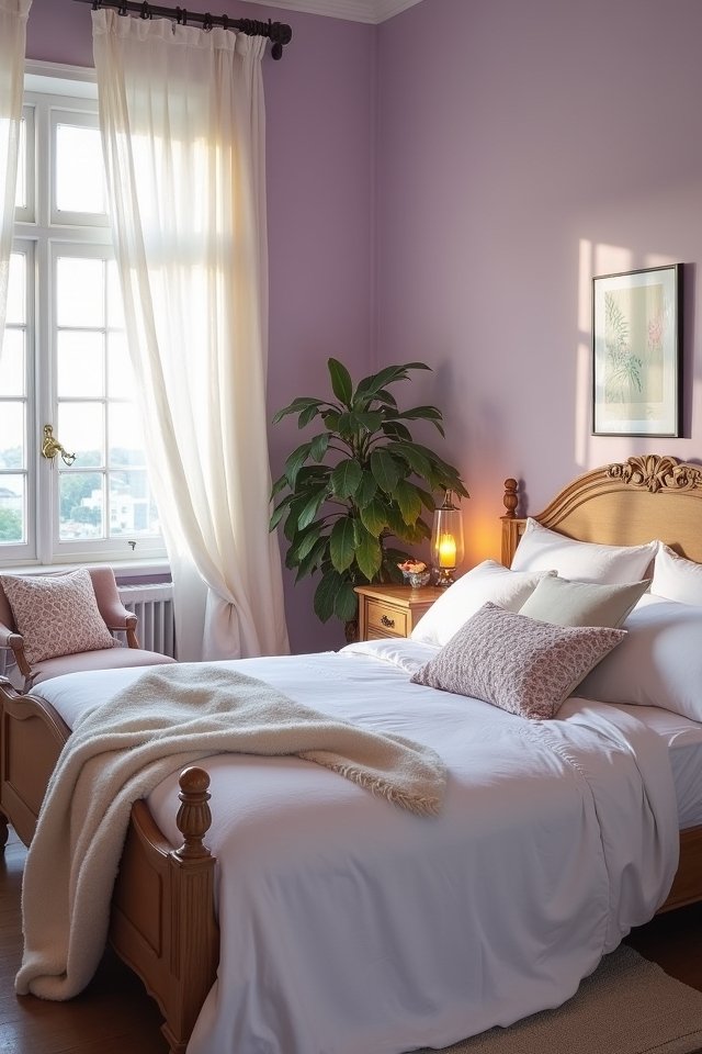 serene lavender wall sanctuary