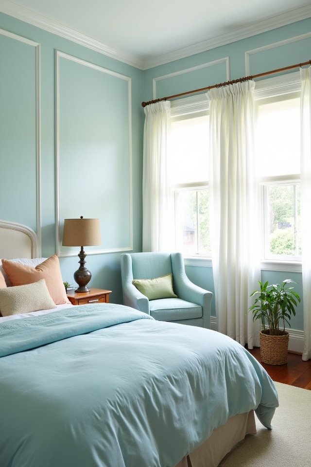 serene light blue retreat