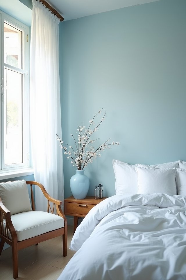 serene light blue retreat