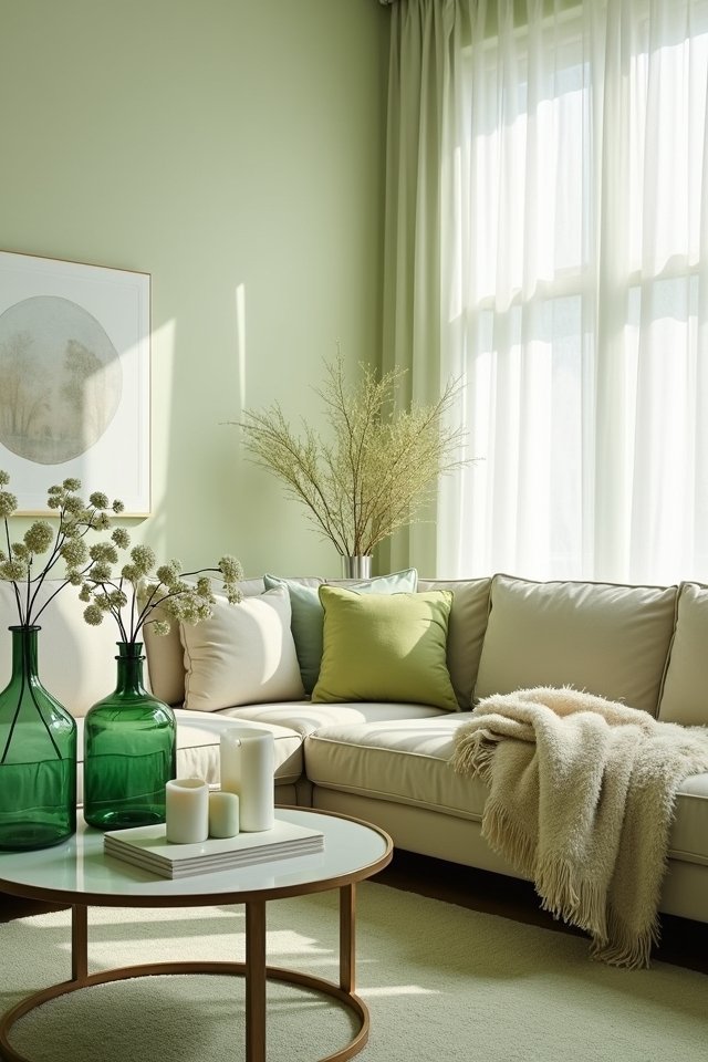 serene light green decor