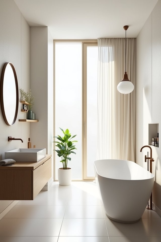 serene minimalist bathroom elegance