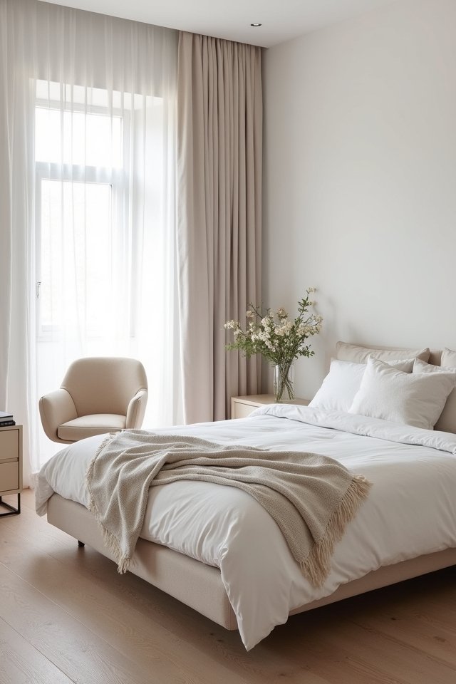 serene minimalist bedroom design