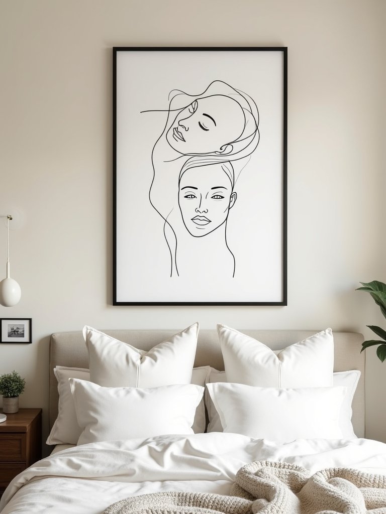 serene minimalist line art