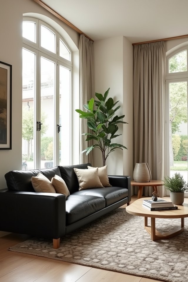 serene minimalist living space