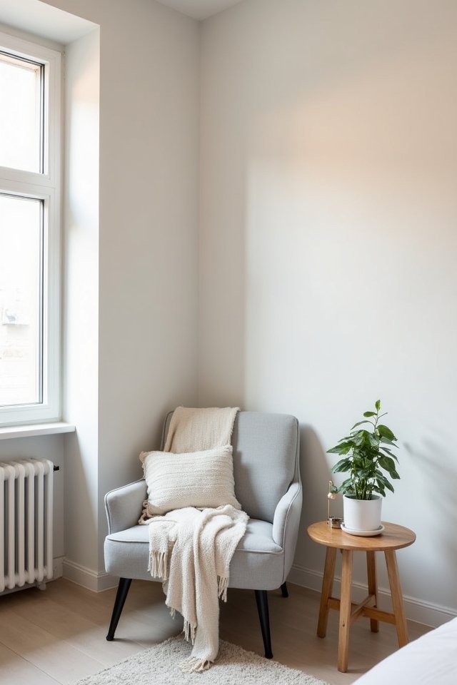 serene minimalist reading nook