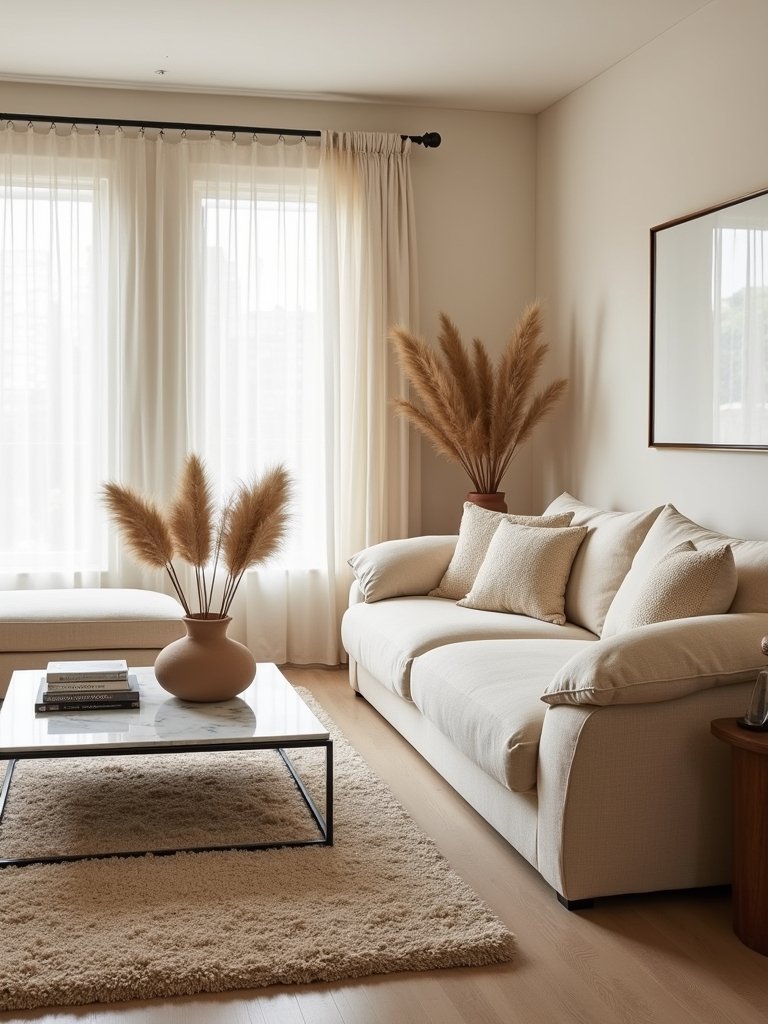 serene monochromatic beige sanctuary