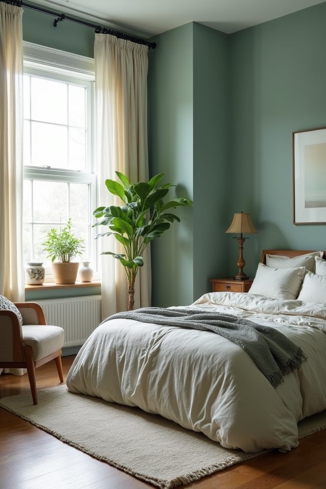 serene muted teal sanctuary