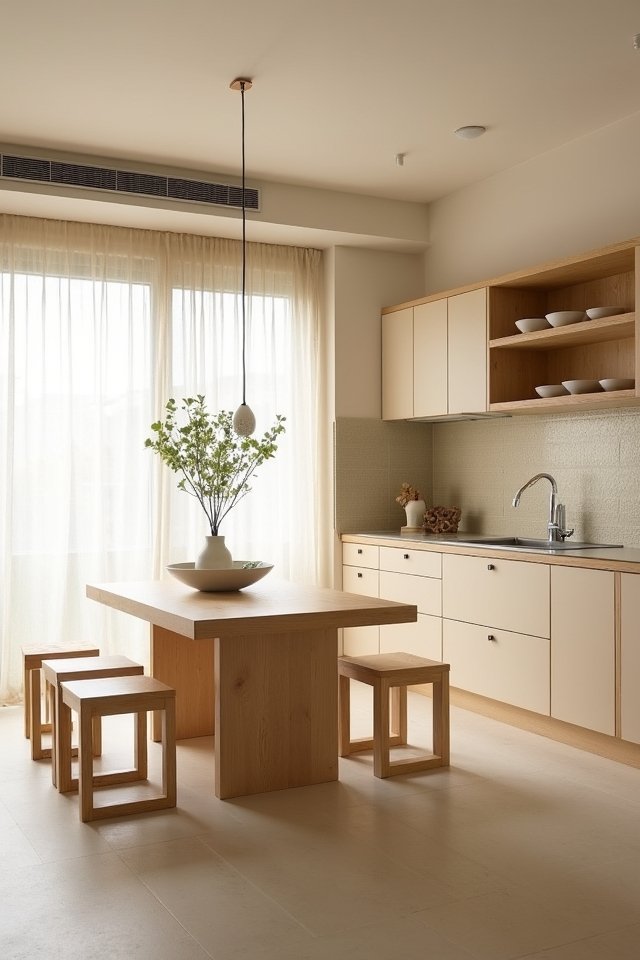 serene neutral kitchen palette