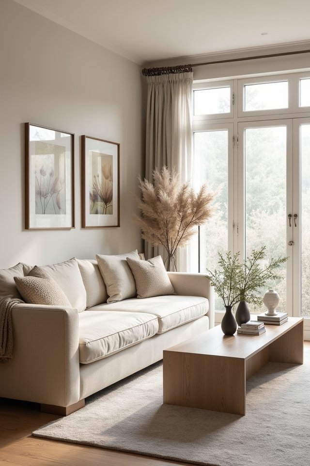 serene neutral living room