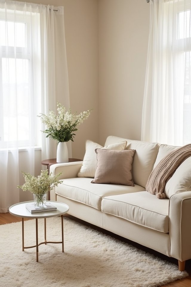 serene neutral living space