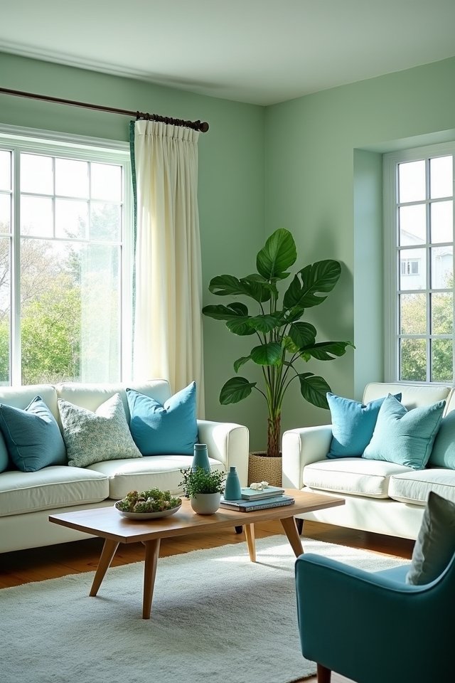serene oasis with greenery