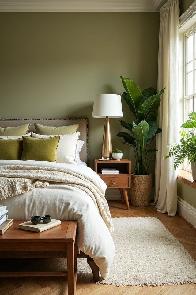 serene olive green oasis